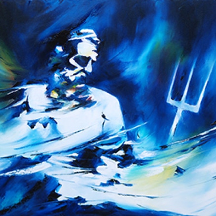 "Neptune", acrylique sur toile - Auteur G.L VOYER